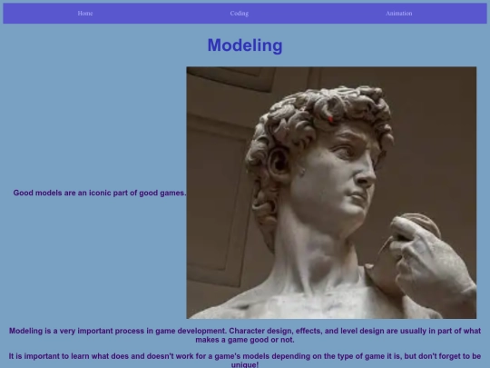 html/modeling screenshot