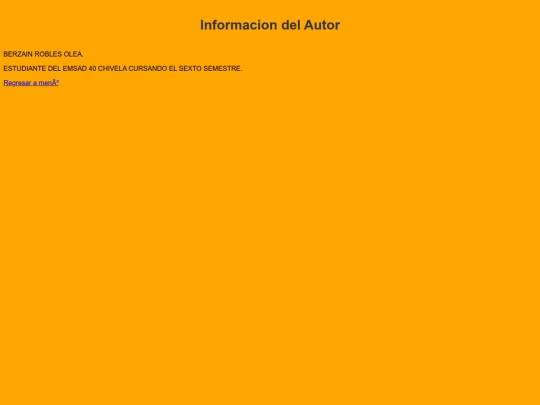 informacion sobre el autor screenshot