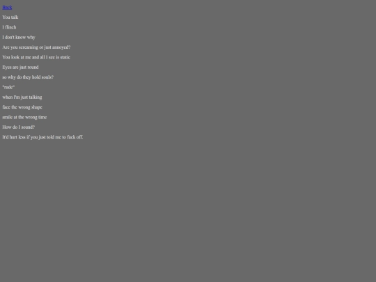 poetry/flinch screenshot