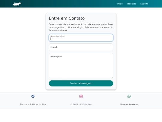 Projeto_Programação_Web_I  /Pag_Suporte screenshot