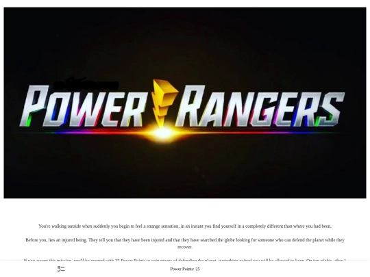 cyoas/PowerRangers screenshot