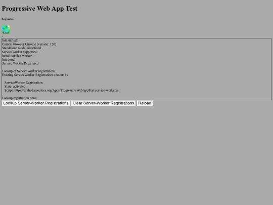 Apps/ProgressiveWebAppTest screenshot