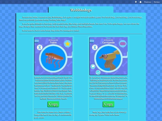 fixations/shrines/Wobbledogs screenshot