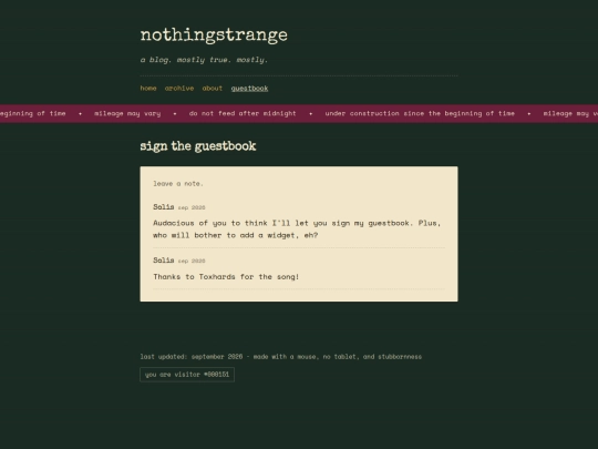guestbook screenshot