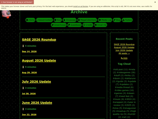 blog/archive screenshot
