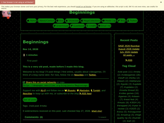 blog/posts/Beginnings screenshot