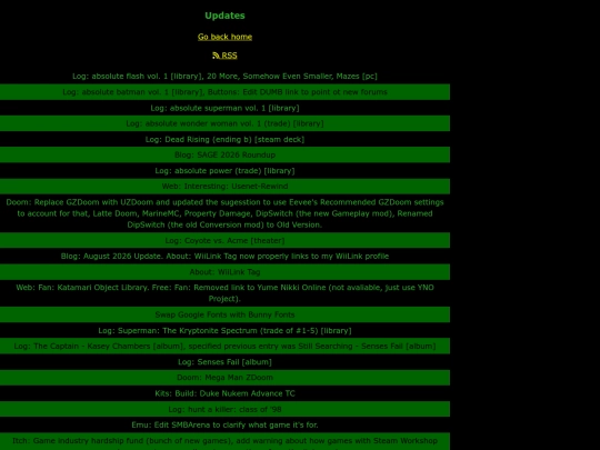 updates screenshot