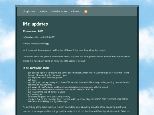 blog/posts/2025-11-23-life-updates screenshot