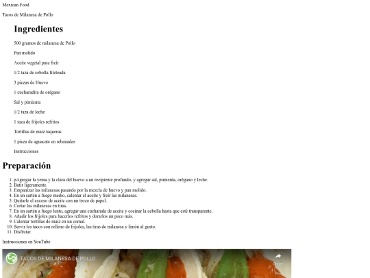 pastas/tacosmilanesa screenshot