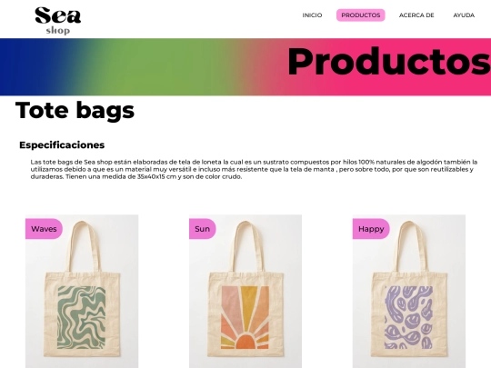productos screenshot