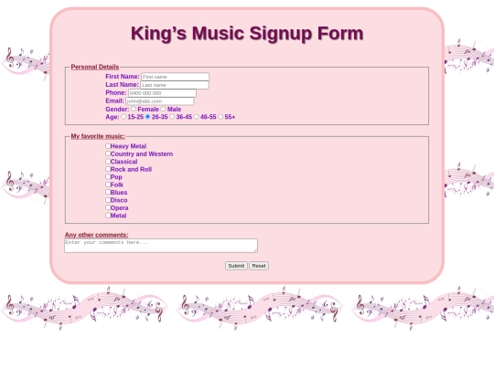 kings_music_signup screenshot