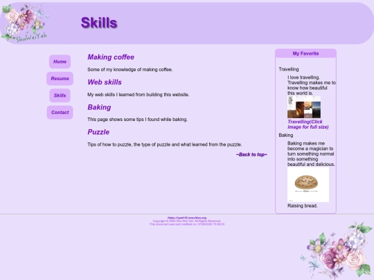 skills screenshot