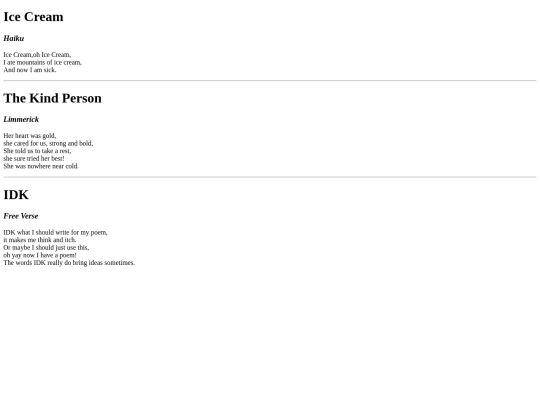 poetry screenshot