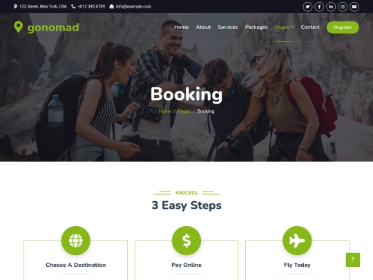booking screenshot
