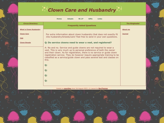 FAQ screenshot