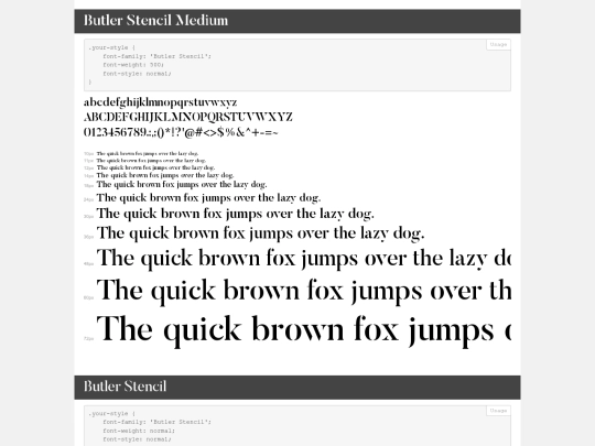 fonts/butler/demo screenshot