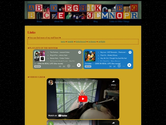 links screenshot