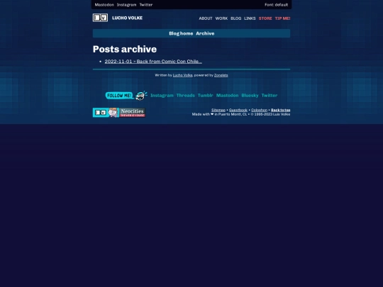 blog/archive screenshot