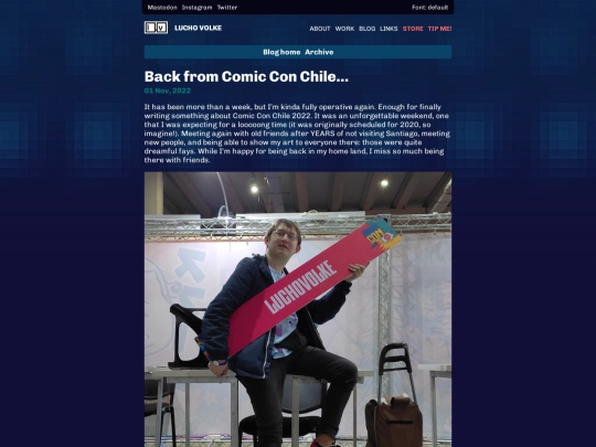 blog/posts/2022-11-01-Back-from-Comic-Con-Chile screenshot
