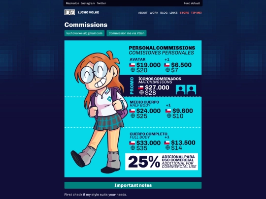 commissions screenshot