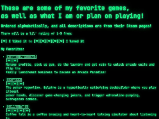 games-list screenshot