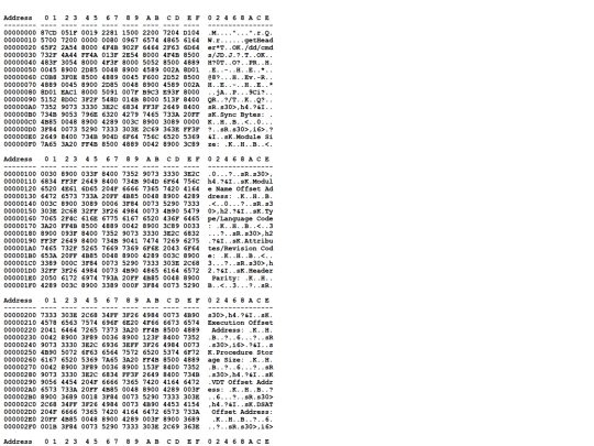 Basic09/getHeaderDump screenshot