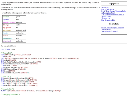 Basic09/tokens screenshot
