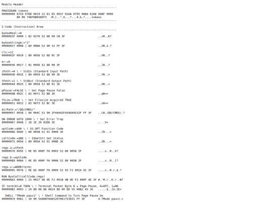 Basic09/tokensDmp screenshot