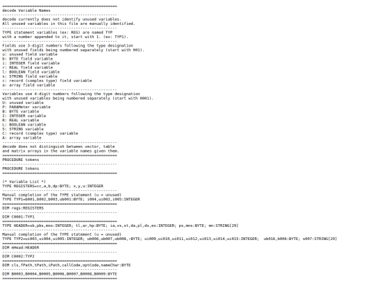 Basic09/tokensSrcCmp screenshot