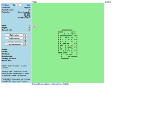 Sokoban/DATA/Original/O20a screenshot