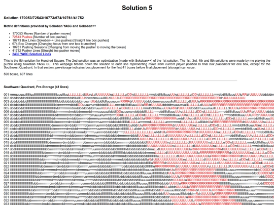 Sokoban/Hundred/Solution5 screenshot