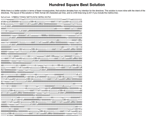 Sokoban/Hundred/SolutionYASC screenshot