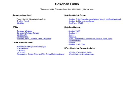 Sokoban/Links screenshot