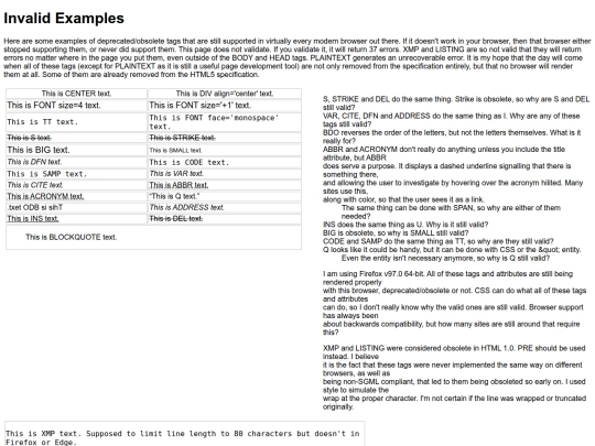 WebDesign/InvalidExamples screenshot