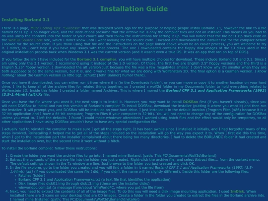Wolfenstein/install screenshot