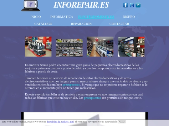 sitios web/IMFOREPARAIR/electrodomesticos screenshot