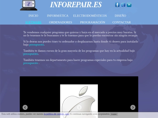 sitios web/IMFOREPARAIR/programas screenshot
