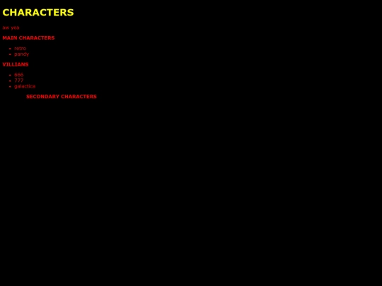 characters screenshot