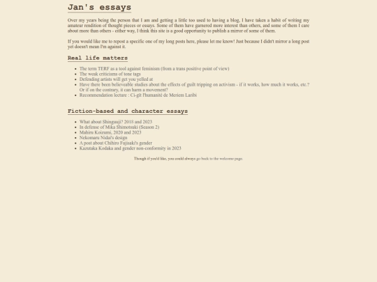 Essays/list screenshot