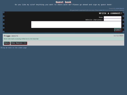 guestbook screenshot