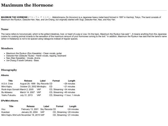 maximum-the-hormone/wiki/maximum-the-hormone screenshot