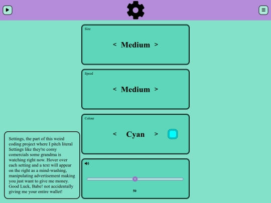 settings screenshot