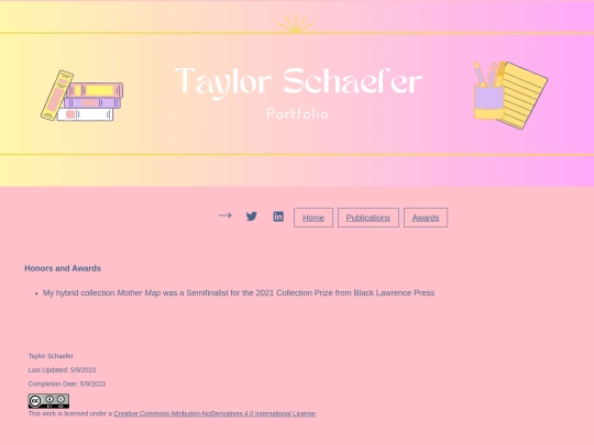 finalprojectroot/portfolioawards screenshot
