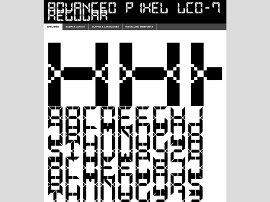 webfontkit/advanced_pixel_lcd-7-demo screenshot