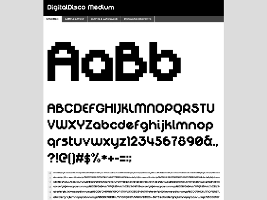 webfontkit/digitaldisco-demo screenshot