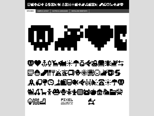 webfontkit/pixel_icons_compilation-demo screenshot