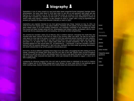 bio screenshot