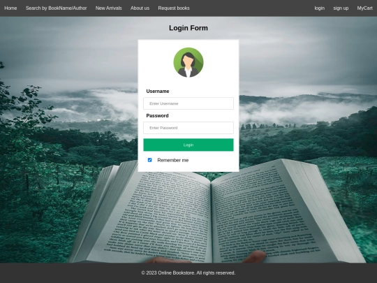 loginPage screenshot