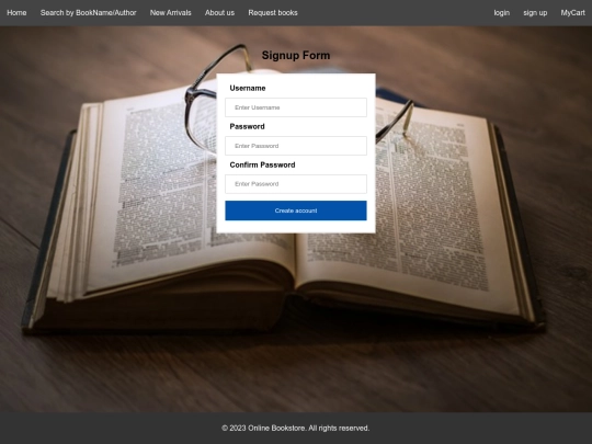 signupPage screenshot