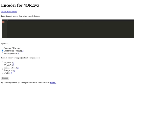 4QR/encode screenshot